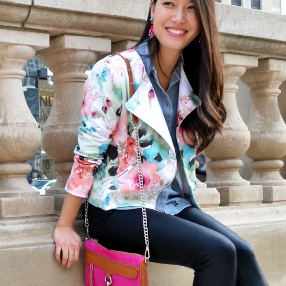 Piperlime Jackets & Blazers - Piperlime Collection watercolor floral mot…